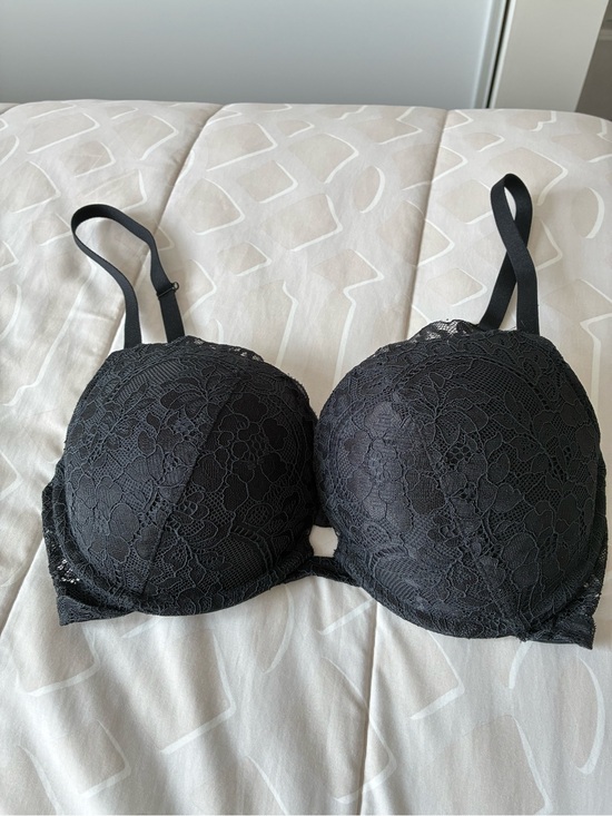 La SENZA Other - La SENZA Black Lace Push-Up Bra with Floral Overlay